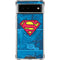 DC Comics Superman Logo Background Pattern Google Pixel 6 Clear Case